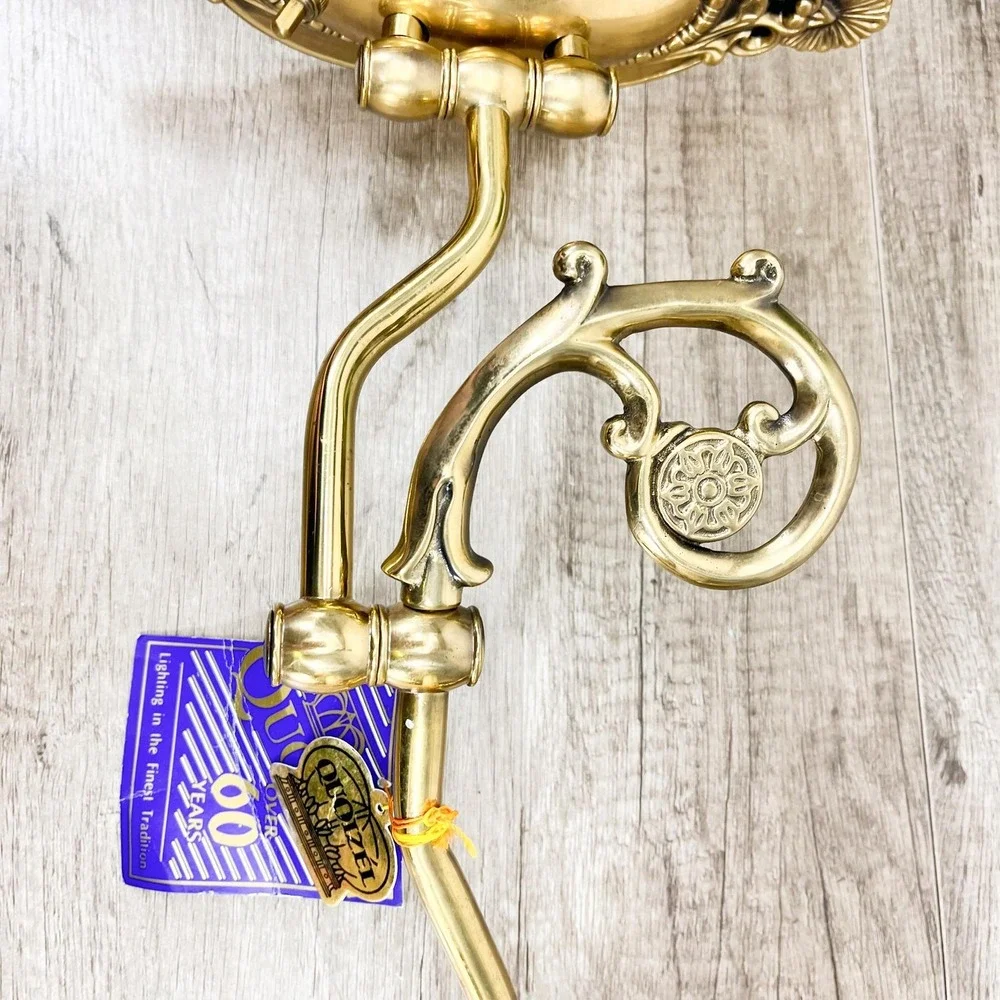 Brass Victorian Wall Light: Gold Swing‎ Arm Lighting